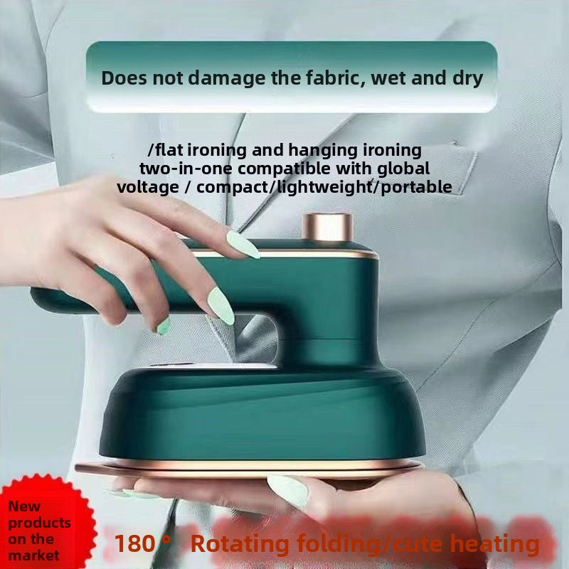 Mini Rotating Steam Iron Handheld Wet And Dry Double Hot Steam Generator Portable Garment Steamer Home Travelling Hanging Ironin