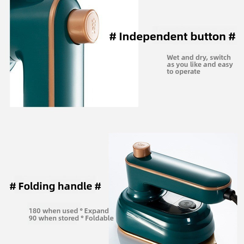 Mini Rotating Steam Iron Handheld Wet And Dry Double Hot Steam Generator Portable Garment Steamer Home Travelling Hanging Ironin